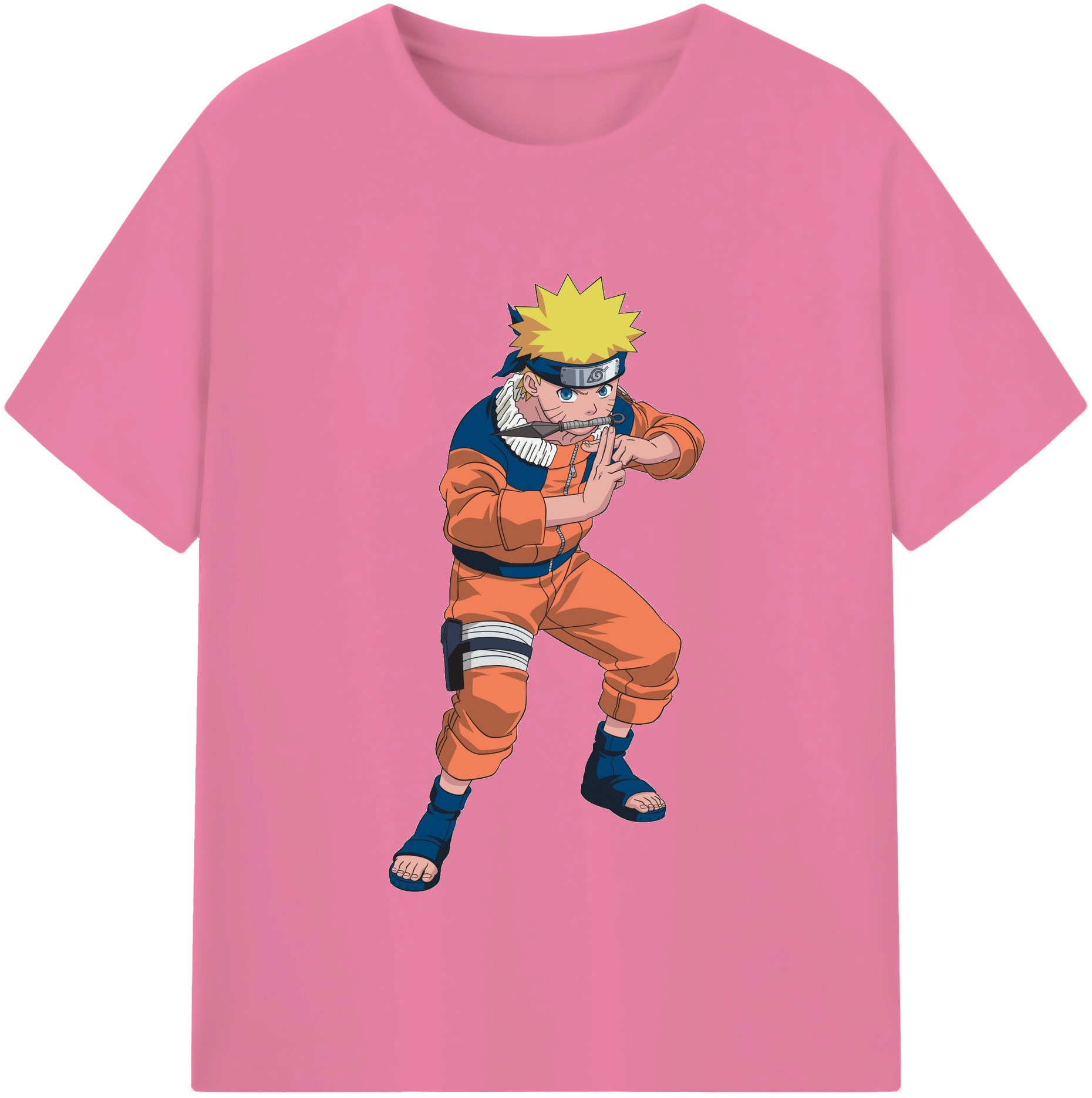 （画像用） NARUTO -ナルト- うずまき ナルト Uzumaki Naruto 綿100％半袖Tシャツ（フロントプリント）